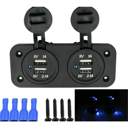 50Pcs/Lot new micro dual 5V3.1A usb car charger with 12V Adapters & Sockets