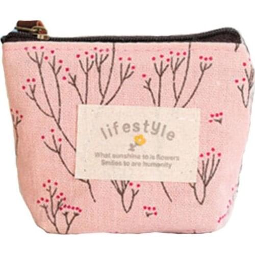 70PCS / LOT Girl Mini Storage Bag Fabric Zero Wallet Lady Key Bag Creative Coin Purse Cartoon Cute Canvas Bag