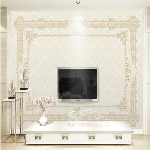 Milofi custom large wallpaper mural 3d relief European pattern border background wallpaper mural