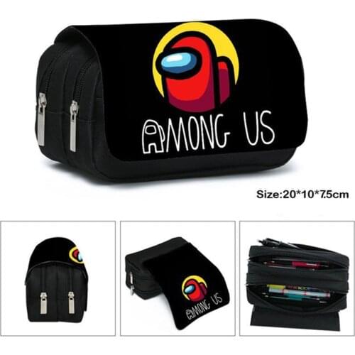 Among Us Game Figure Pen Case Student School Supplies Anime Stationery Box Child Study High-capacity Pencil Bag Christmas Gift