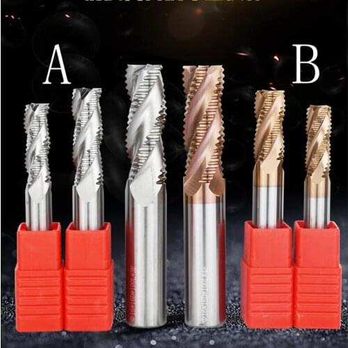 HRC55 degree tungsten steel CNC aluminium roughing endmill cutter steel end milling cutter Special purpose for thick skin