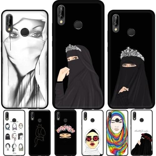 Islamic Muslim Hijab Face Soft Phone Case For Huawei P20 P30 P40 Lite Mate 10 20 Pro P Smart 2019 2021 Back Cover