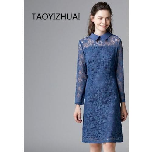 TAOYIZHUAI new arrival autumn vintage style women dress straight above knee plus size print loose party office lady dress 14272