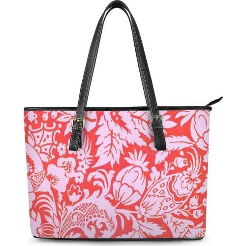 Wholesale Polynesian Tribal style Print custom Handbags For Ladies Luxury Vintage Designers Hand bags Women tote shoulder bag