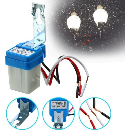 AC 220V Night On Day Off Photocontrol Sensor Switch 10A Auto Street Light Switches Light Control Switches