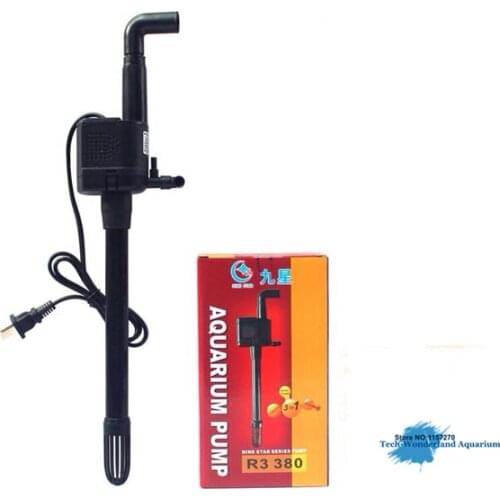 Submersible pump for aquarium multifunction water pump fish tank bomb oxygen fish tank mute filter pump R3 380/R3-380