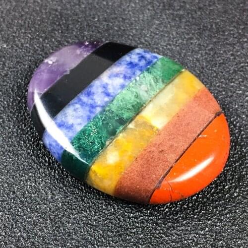 Thumb Worry Stone Palm Stones Pocket Natural 7 Chakra Reiki Healing Crystal Therapy Geometry Energy Smooth Gemstones