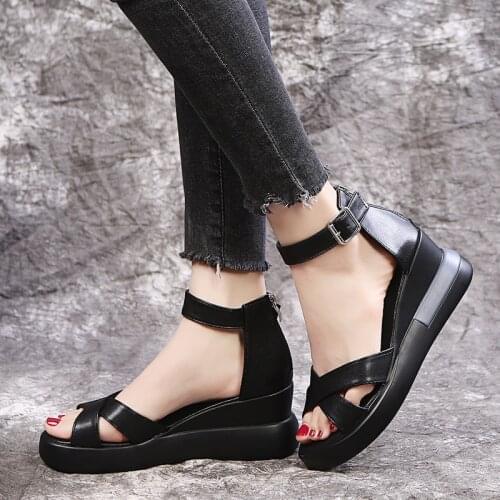 Summer Women Sandals Wedges Fashion Platform Shoes Ladies Simplicity Casual Heels Women Sandals Open Toe Shoes Woman 2021 New