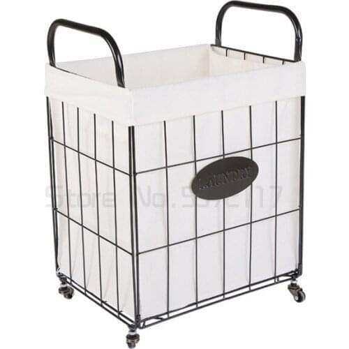 Folding dirty clothes basket household clothes bucket dirty clothes basket laundry basket Nordic Light luxury storage basket