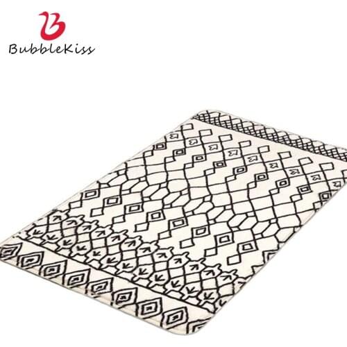 Bubble Kiss Super Soft Imitation Wool Carpets for Bed Room Home Decor Ethnic Style Area Rug for Living Room Geometric Floor Mats