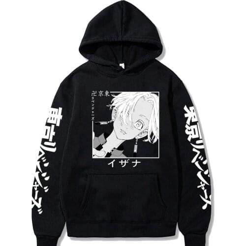 2021 Anime Tokyo Revengers Hoodie Pullover Kurokawa Izana Streetwear Hoody Anime Clothes