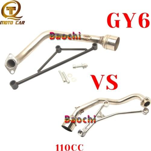 MOtorcycle Exhaust Fixed Mounting System Mid Tube Connect Link Pipe Escape Bracket Scooter Header for Yamaha GY6 125 150CC 100CC