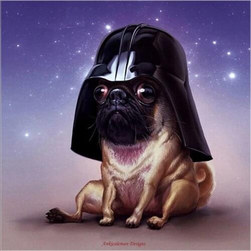 Embroidery Counted Cross Stitch Kits Needlework - Crafts 14 ct Aida DIY Arts Handmade Decor - Dog Vader