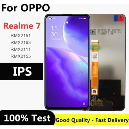 Black 6.5 inch For Oppo Realme 7 LCD Display Touch Screen Digitizer Assembly Replacement for OPPO Realme 7 lcd Display