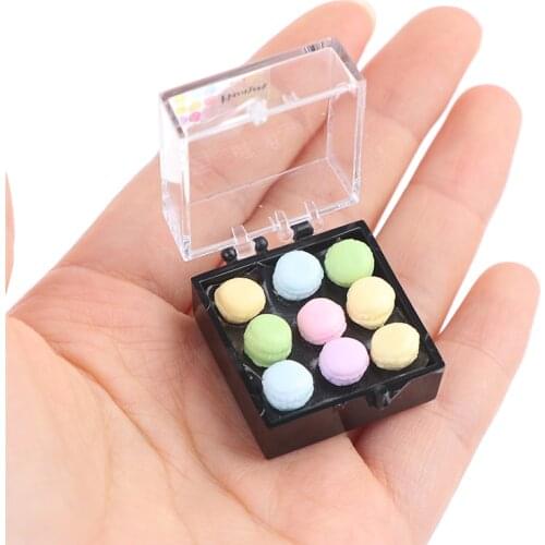 1Set Creative New 1:12 Dollhouse Miniature Macaroon Food Dessert Tea Snack Kitchen Decor Accessories Kids Toy