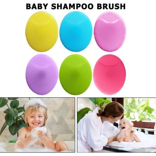 1Pcs Soft Silicone Face Cleansing Brush Baby Shampoo Brush Massage Bath Pore Cleaner Exfoliator Blackhead Remover Soft Brush