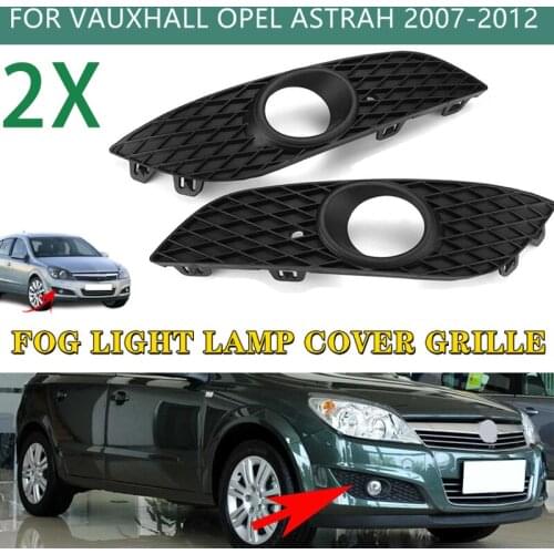 2pcs Car Front Fog Light Grille Grill Fog Lamp Grille Cover For Vauxhall For Opel For Astra H 2007-2012