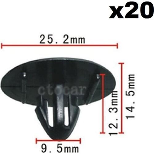 20pcs OEM Nylon Fastener Retainer Clip Hood Insulation For Toyota Lexus 90467-09050 hood heatproof cotton buckle