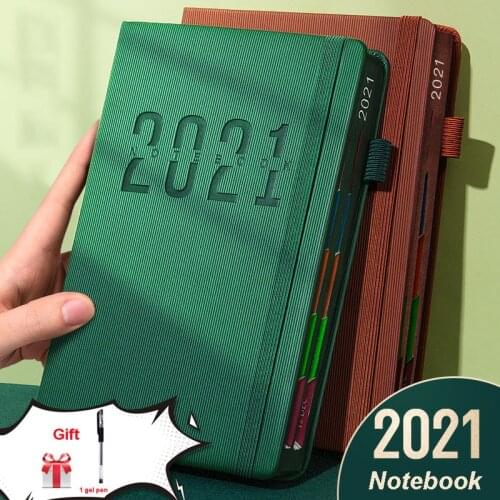 2021 notebook schedule 365-day calendar daily plan time management efficiency manual weekly planner diary