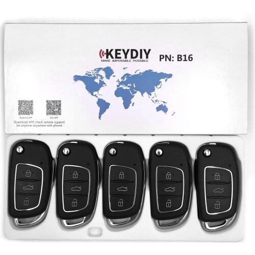 5pcs/lot KEYDIY KD remote B series B16 for KD900 KD-X2 KDMini devices to Generate new remote