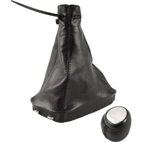 6 Speed Gear Shift Knob Lever Leather Gear Shift Knob Head Stick Replacement for SAAB 9-3 2003-2012 55566206 55353898