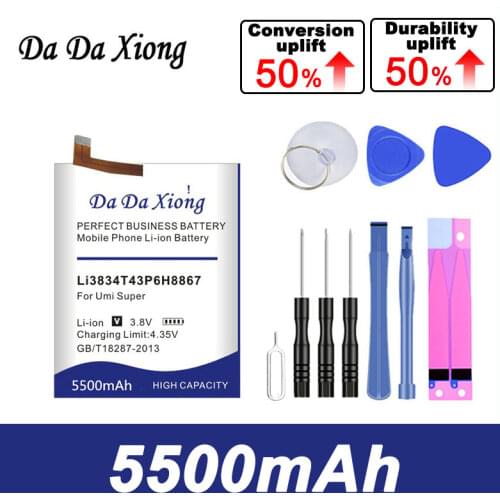 DaDaXiong 5500mAh Li3834T43P6H8867 Battery for Umi Super Phone battery