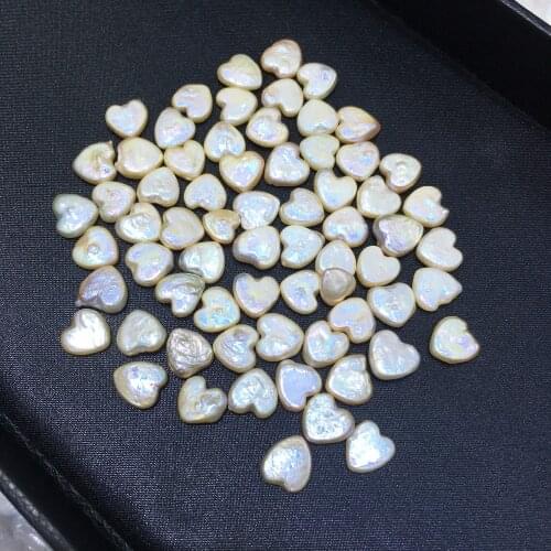 1PC Natural Freshwater Pearl Baroque Beads Heart Shape No Hole Loose Beads for Jewelry Making DIY Necklace Bracelet Accessories