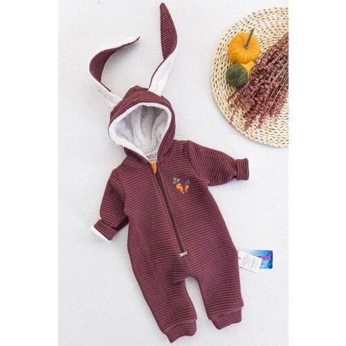 Rabbit Figured Baby Girl Astronaut Jumpsuit