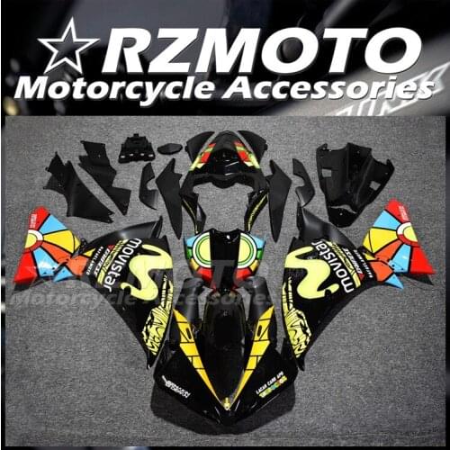 4Gifts Injection mold New ABS Whole Fairings Kit Fit for YAMAHA YZF-R1 R1 2009 2010 2011 09 10 11 Bodywork set Red yellow