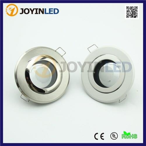 Round fitting frost white Zinc alloy glass casing GU10/MR16 lamp frame spot ceiling light