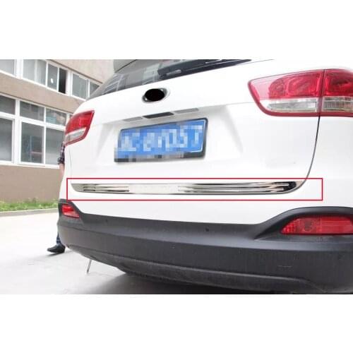 Trunk Lid Cover Trim Garnish Rear Door Moulding Boot For Kia Sorento 2015 2016 car accessories styling Stainless Steel