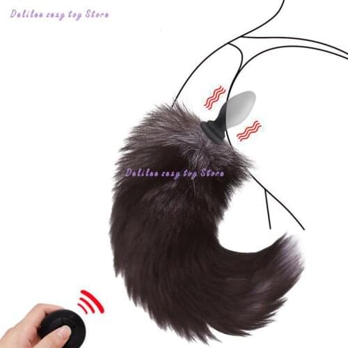 Fox Tail Anal Vibrator For women Dildo Butt Plug Prostate Massager Dildo Adult Game Butt plug Erotic Vibrator Sex Toys For Women