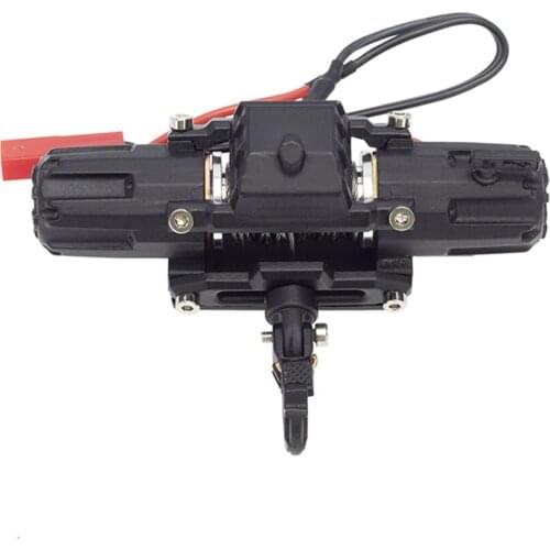 Metal Electric Winch Double Motors Winch & Controller for 1/10 TRX4 90046 D90 RC Car Parts