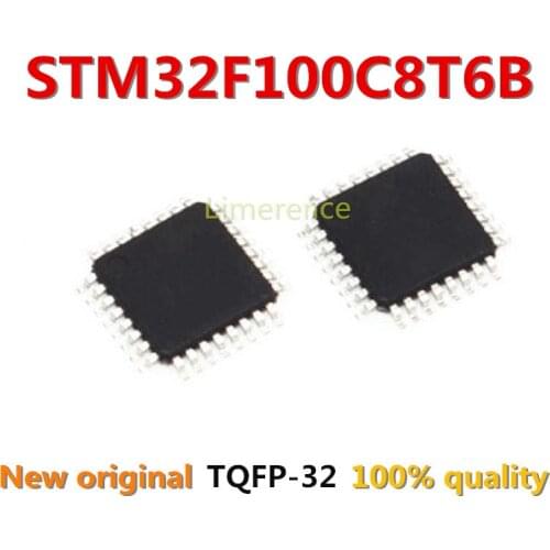 2PCS STM32F100C8T6B QFP32 32F100C8T6B QFP MCU new and original IC Support the BOM one-stop supporting services