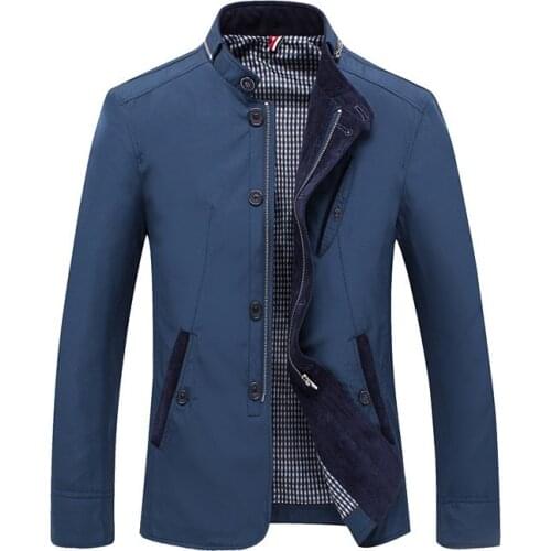 New Fashion Brand New Arrival Spring Autumn Men Casual Jacket Business Stand Collar Outwear Men Coat Size L-4XL