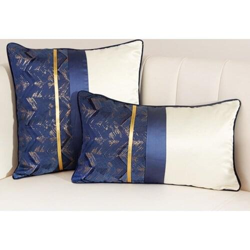 Stitching square cushion cover gold geometric decorative pillowcase pillowcase home decoration sofa bed couch pillow