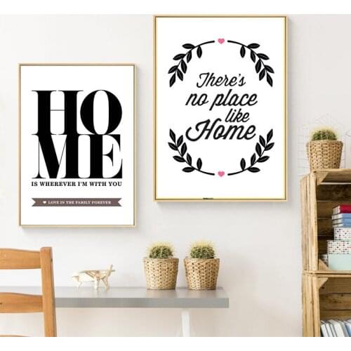 Nordic Canvas Black Quote Letter Nordic Wall Art Modern Home Decor Module Living Room Kid Bedroom Nordic Home Decor Picture