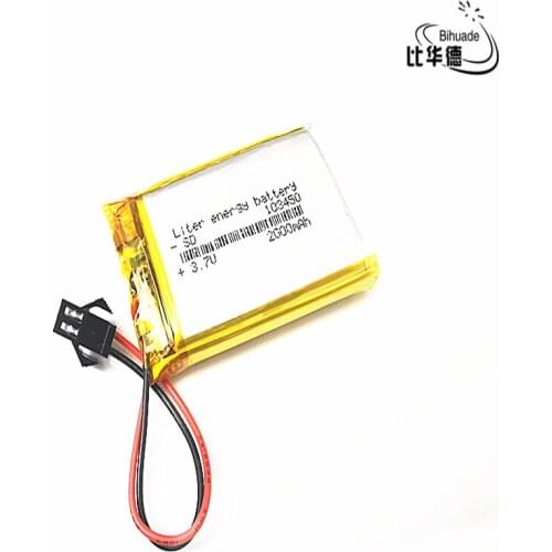SM 2.54mm 2Pin Liter energy battery 3.7V,2000mAH 103450 Polymer lithium ion / Li-ion battery for tablet pc BANK,GPS,mp3,mp4