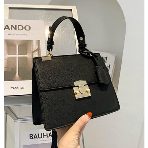 PU Leather Crossbody Shoulder Bags for Women 2021 Chain Design Luxury Hand BagSac A Main Female Shoulder Bag