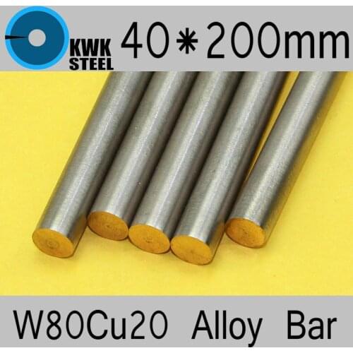 40*200mm Tungsten Copper Alloy Bar W80Cu20 W80 Bar Spot Welding Electrode Packaging Material ISO Certificate Free Shipping