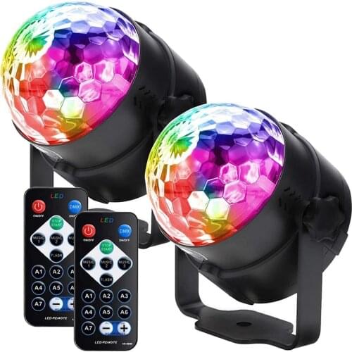 Rotating Disco Ball Lighting DJ Party Lights 3W RGB LED Stage Lighting Effect For Christmas Wedding Music Disco Party Lights