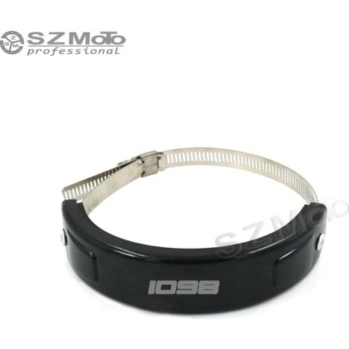 For DUCATI 1098/S/TRICOLOR/R Silencer Exhaust Protector Can Cover Round Oval SILICONE Motorcycle Scope 100MM-140MM LOGO 2018