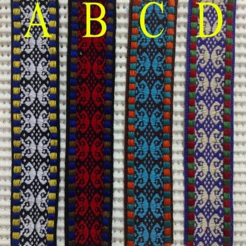 Top quality 4cm nation style T/C jacquard woven webbing,folk ribbon,ethnic ribbon,bag accessories,apparel accessories webbing