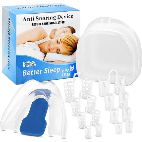 Stop Snoring Solution Mouth Guard Anti Snoring Clips Sleep Aid & Snore Stopper Anti Snore Instant Relief Restful Sleep at Night