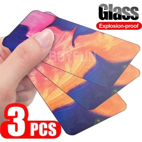 3PCS Safety Glass For Samsung Galaxy A10 SM-A105F Screen Protector On Samsang Glaxy A 10 6.2" Cover Film Glas Not Case Coque
