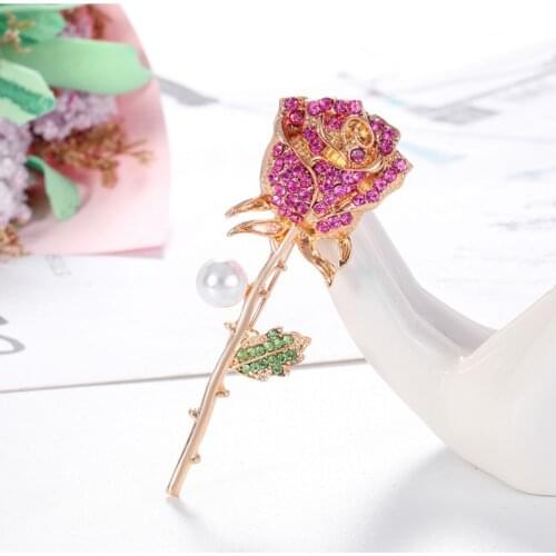 Vintage Flower Brooch for Women Alloy Zircon Pearl Flrower Pattern Brooch Girl Clothing Accessories Corsage 2021 New Jewelry