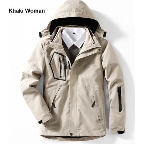 Women Winter 3 in1 Hiking Jacket Detachable Inner Fleece Warm Outdoor Camping Trekking Waterproof Breathable Windbreaker Coats