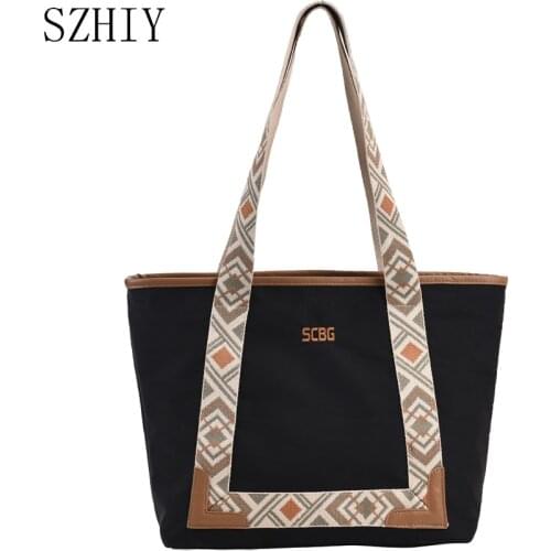 Ladies Hand Bags for Women Designer Tote Bag Canvas Beach Big Bolsas De Tela Boho Grandes Para Mujer Shoulder Casual Panelled