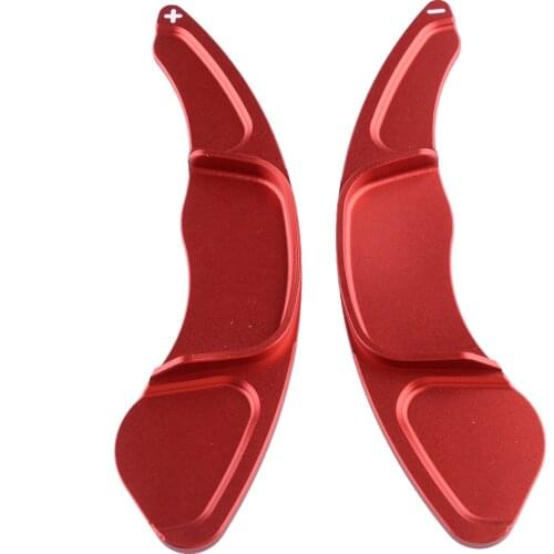 1 Pair Red Car Steering Wheel Shifter Extension Paddles Fit For VW Golf Polo Jetta Scirocco
