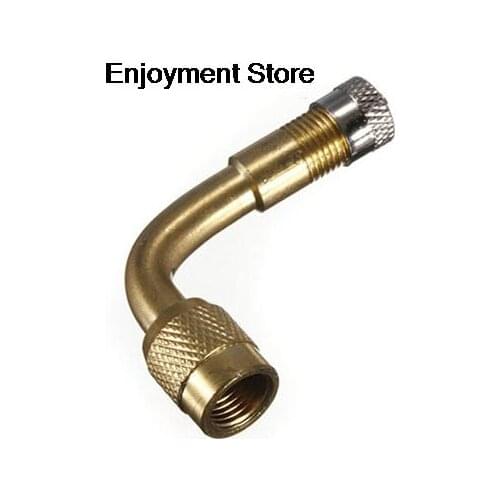 1Pcs Universal Metal Bicycle Car Motorcycle Tire Brass Valve Extension Rod Inflatable Nozzle Extension 90 Degree Extension Tube